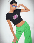Lesbian Pride Shirt Black Pink Crop Top Femme Baby Tee Seamless T-Shirt Baby Tee Seamless Tee