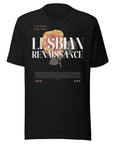 Lesbian Renaissance Graphic Tee Sapphic Pride T-Shirt Black Relaxed Fit T-Shirt