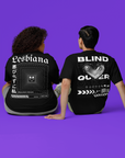 Blind & Queer Chrome Heart Streetwear Style Disability Pride Oversize Deep Drop Shoulder Tee - 190 GSM