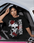 Marimacha Reclaimed Butch Lesbian Pride on front of Black Oversize Tee Oversize Deep Drop Shoulder Tee - 190 GSM