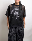 Puro Pinche Pride Mesh Tee Spanish speaking pride Black See-through Boxy Net T-shirt See-through Boxy Net T-Shirt