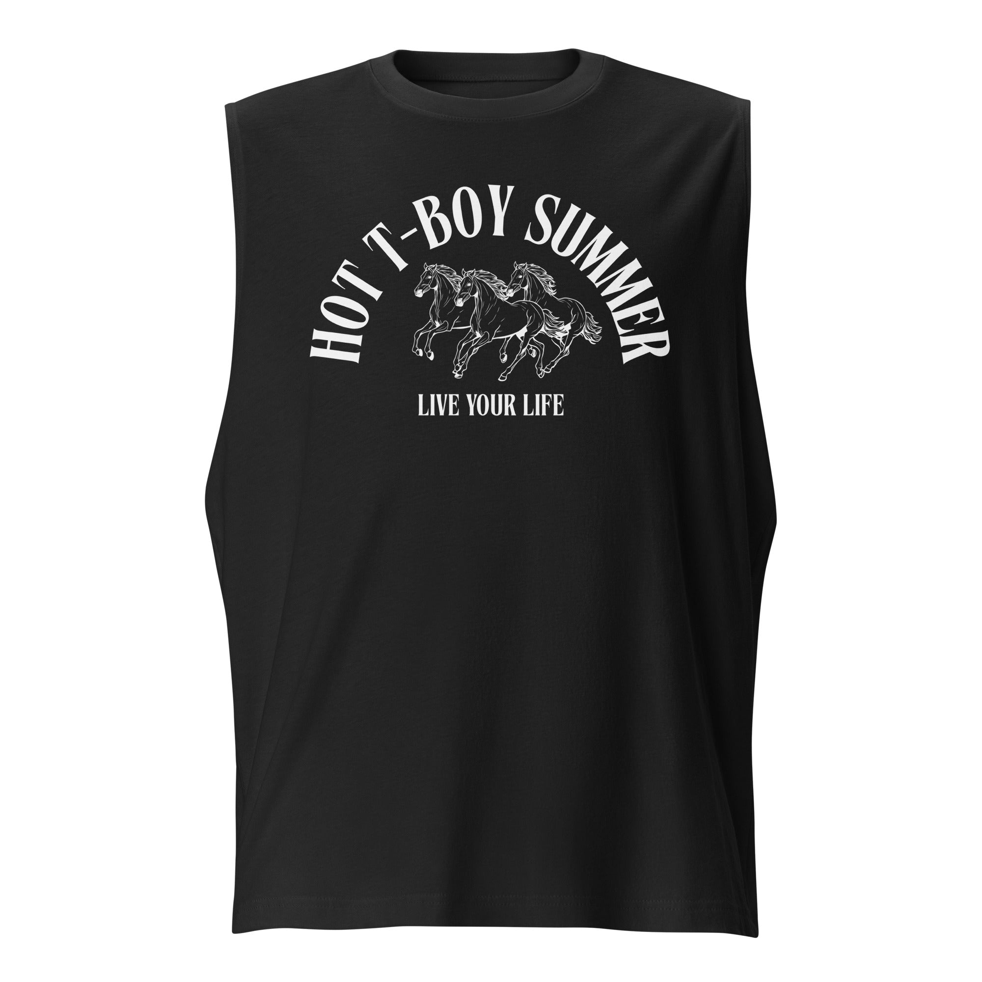 Hot T Boy Summer Live your Life Transmasc Pride Relaxed Fit Sleeveless Tank Top Relaxed Fit Sleeveless Tank Top