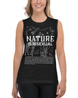 Nature is Bisexual Tank Top White Text and Black Tank