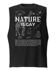 Nature is Gay T-Shirt for Pride Everyday on Black Relaxed Fit Sleeveless Tank Top Relaxed Fit Sleeveless Tank Top