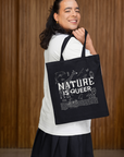 Nature is Queer Bag Pride Accessory Eco Friendly Black Tote Bag