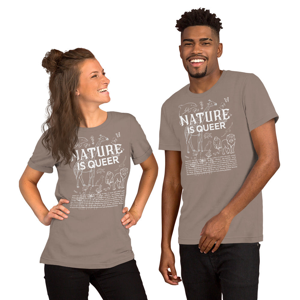 Nature is Queer Graphic Tee LGBTQ+ Pride Plants & Animals Relaxed Fit T-Shirt Relaxed Fit T-Shirt