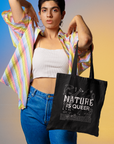 Nature is Queer Bag Pride Accessory Eco Friendly Black Tote Bag