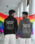 Nature is Queer Graphic Sweatshirt LGBTQIA2S+ is Natural Message Eco Raglan Hoodie Eco Raglan Hoodie