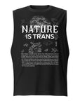 Nature is Trans Pride Shirt Educational Sketch Design Black Relaxed Fit Sleeveless Tank Top