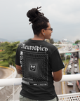 Unapologetically Neurospicy Graphic Tee Japanese Streetwear Neurodiversity Pride on Black Oversize Deep Drop Shoulder Tee Oversize Deep Drop Shoulder Tee - 190 GSM