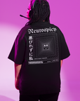 Unapologetically Neurospicy Graphic Tee Japanese Streetwear Neurodiversity Pride on Black Oversize Deep Drop Shoulder Tee Oversize Deep Drop Shoulder Tee - 190 GSM