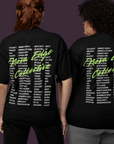 Nova Edge Collective over List of Banned Words in Protest back of Black Oversize Deep Drop Shoulder Tee Oversize Deep Drop Shoulder Tee - 190 GSM