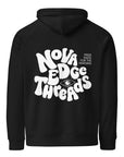Nova Edge Threads Streetwear that Gives Typography Black Eco Raglan Hoodie