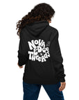 Nova Edge Threads Streetwear that Gives Typography Black Eco Raglan Hoodie