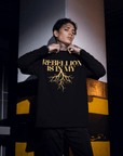 Rebellion is in my Roots Pride T-Shirt Protest Streetwear Black Oversize Deep Drop Shoulder Tee Oversize Deep Drop Shoulder Tee - 190 GSM
