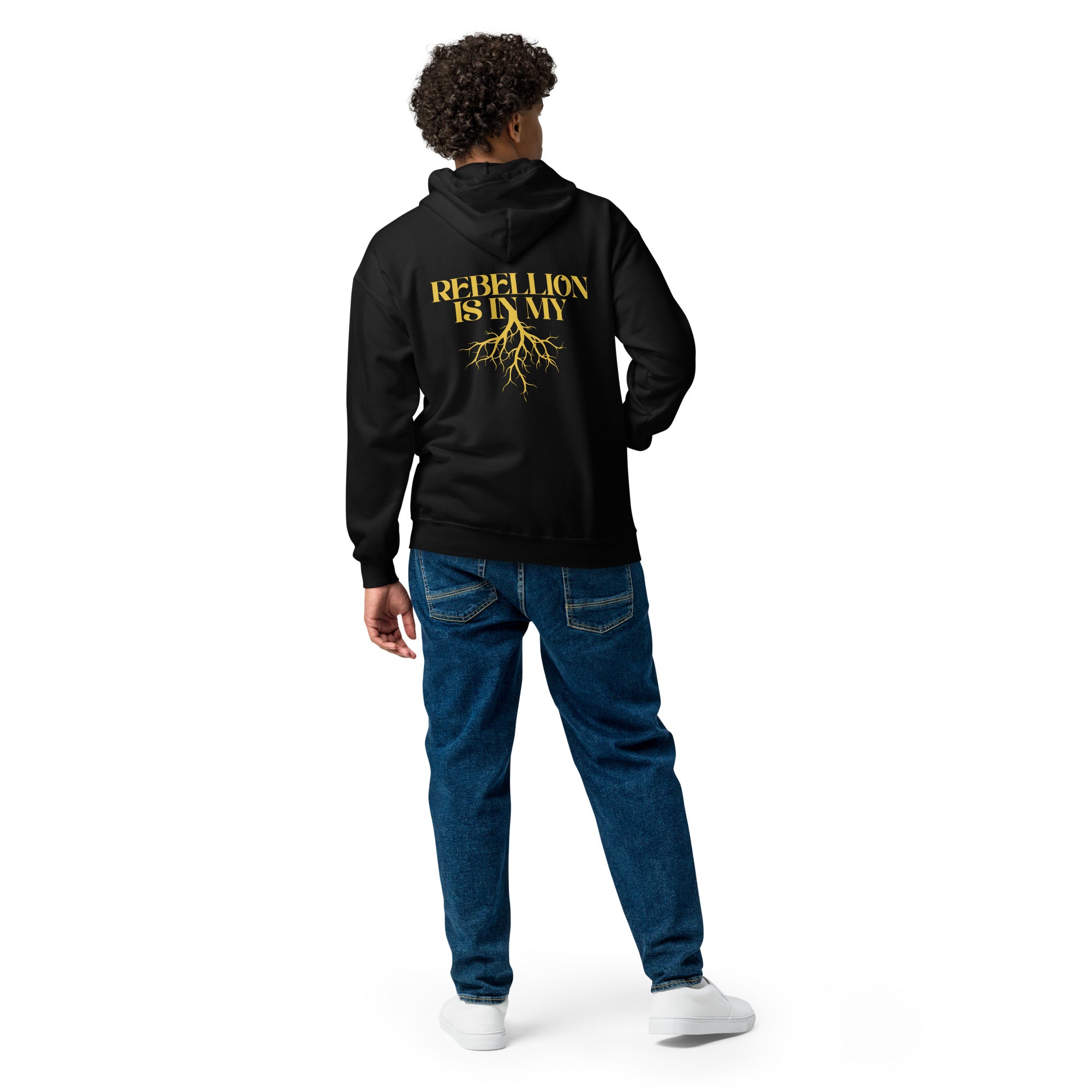 Rebellion is in my Roots Protest Comfortable Sweatshirt Black heavy blend zip hoodie Heavy Blend Zip Hoodie