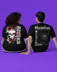 Unapologetically Gaysian Graphic Tee Japanese Streetwear Style on Black Oversize Deep Drop Shoulder Tee - 190 GSM