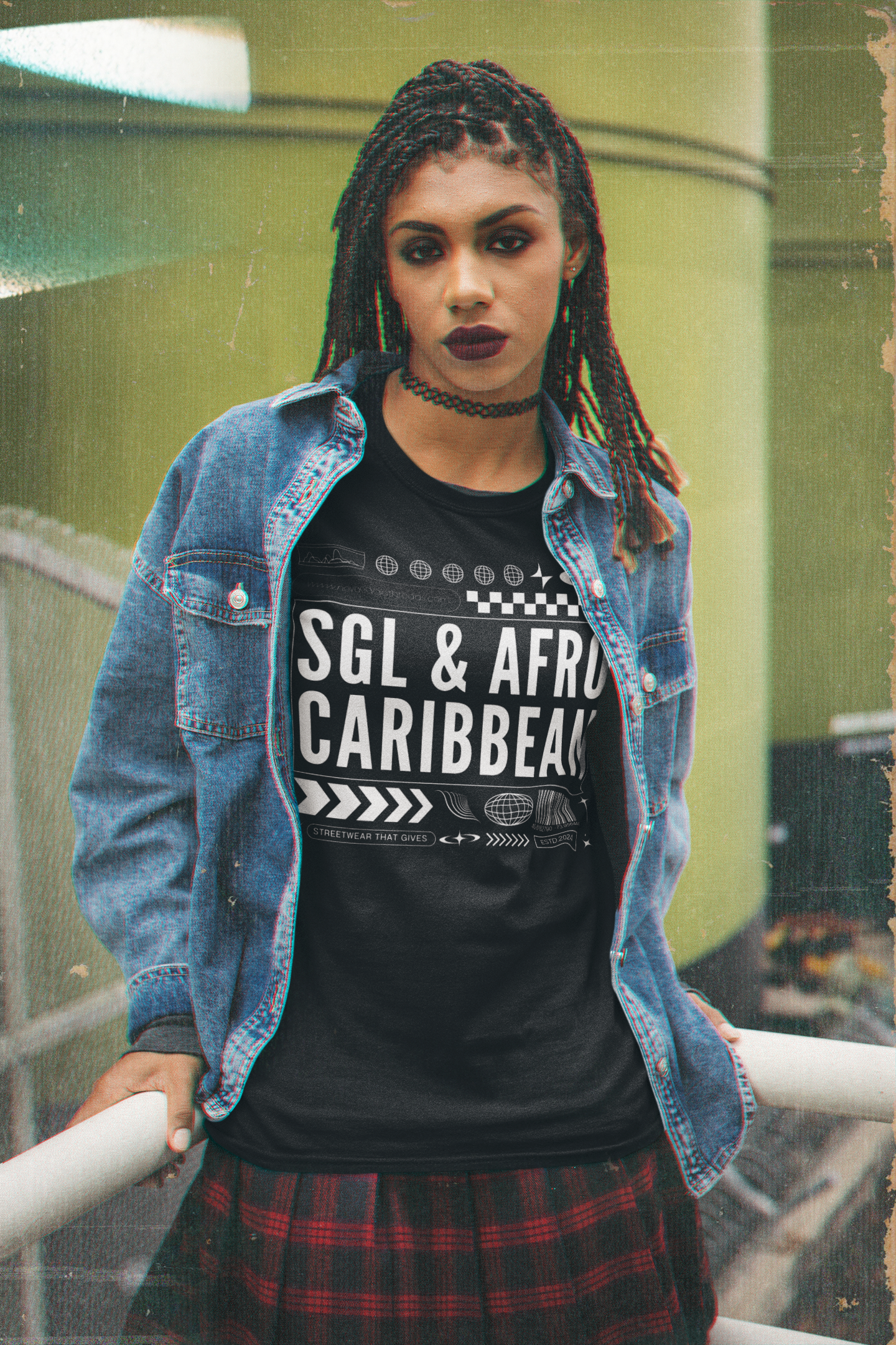 SGL & Afro Caribbean Pride T-Shirt SGL Pride Oversize Deep Drop Shoulder Tee Oversize Deep Drop Shoulder Tee - 190 GSM