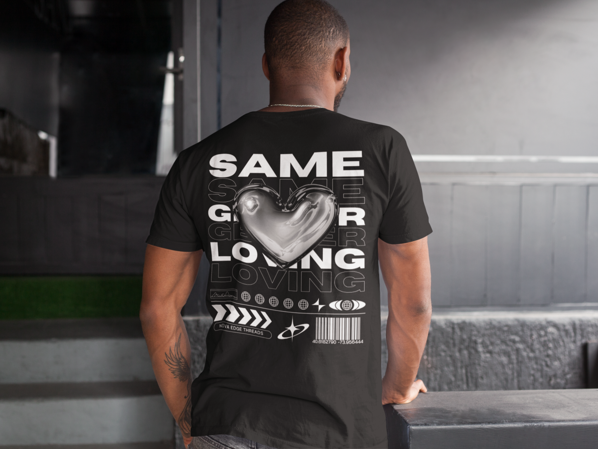 SGL Streetwear Graphic Tee Same-Gender Loving Black Pride T-Shirt Oversize Deep Drop Shoulder Tee Oversize Deep Drop Shoulder Tee - 190 GSM