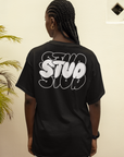 Stud Pride Shirt Graffiti Style Intersectional Pride Black Oversize Deep Drop Shoulder Tee Oversize Deep Drop Shoulder Tee - 190 GSM