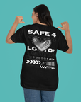Same Gender Loving Intersectional Pride Graphic Tee Streetwear Fashion on Black Acid Wash Oversize T-Shirt - 250 GSM
