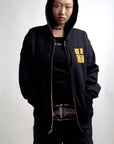 One of Them Enby Pride Yellow Embroidered Black heavy blend zip hoodie Heavy Blend Zip Hoodie
