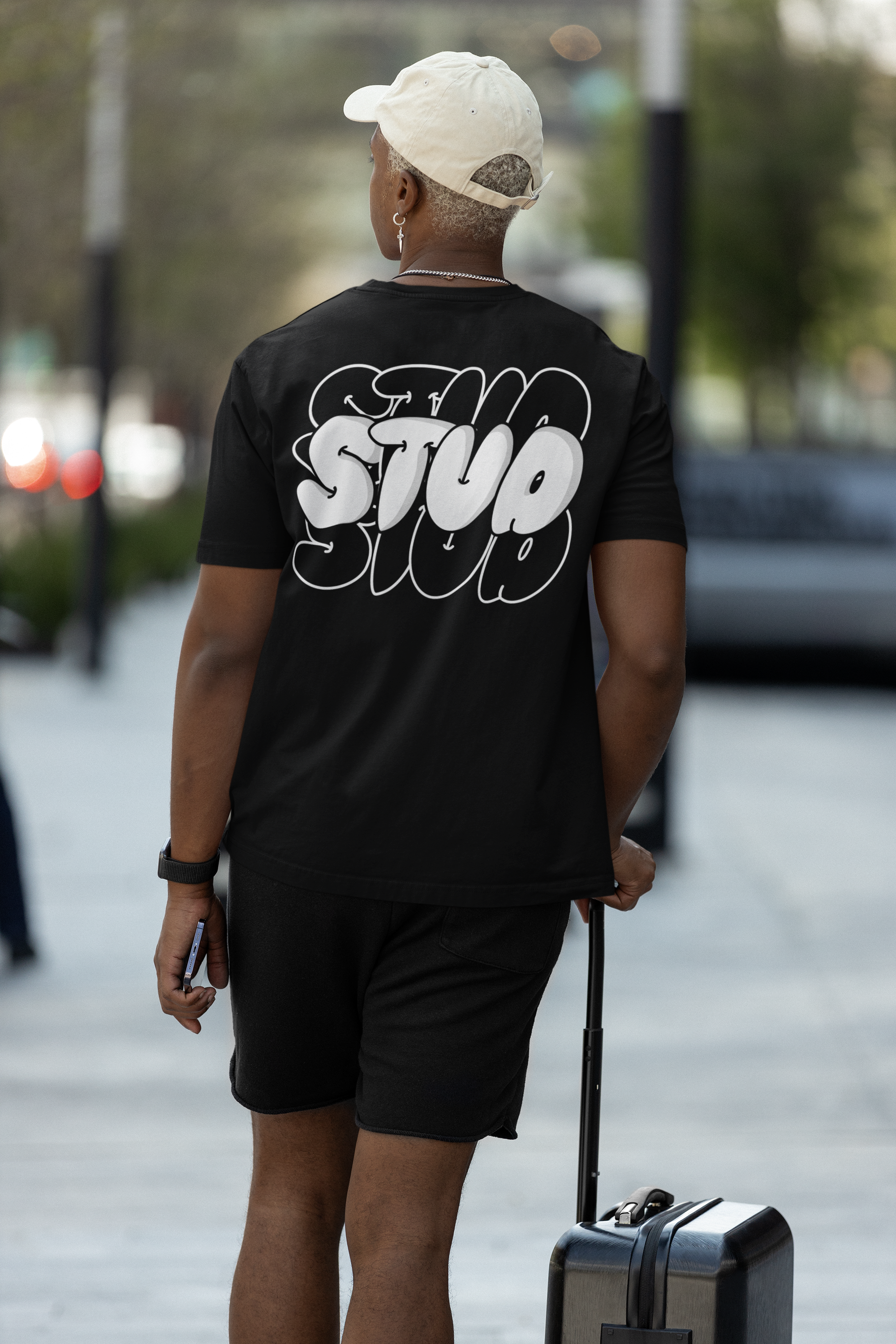 Stud Pride Shirt Graffiti Style Intersectional Pride Black Oversize Deep Drop Shoulder Tee Oversize Deep Drop Shoulder Tee - 190 GSM