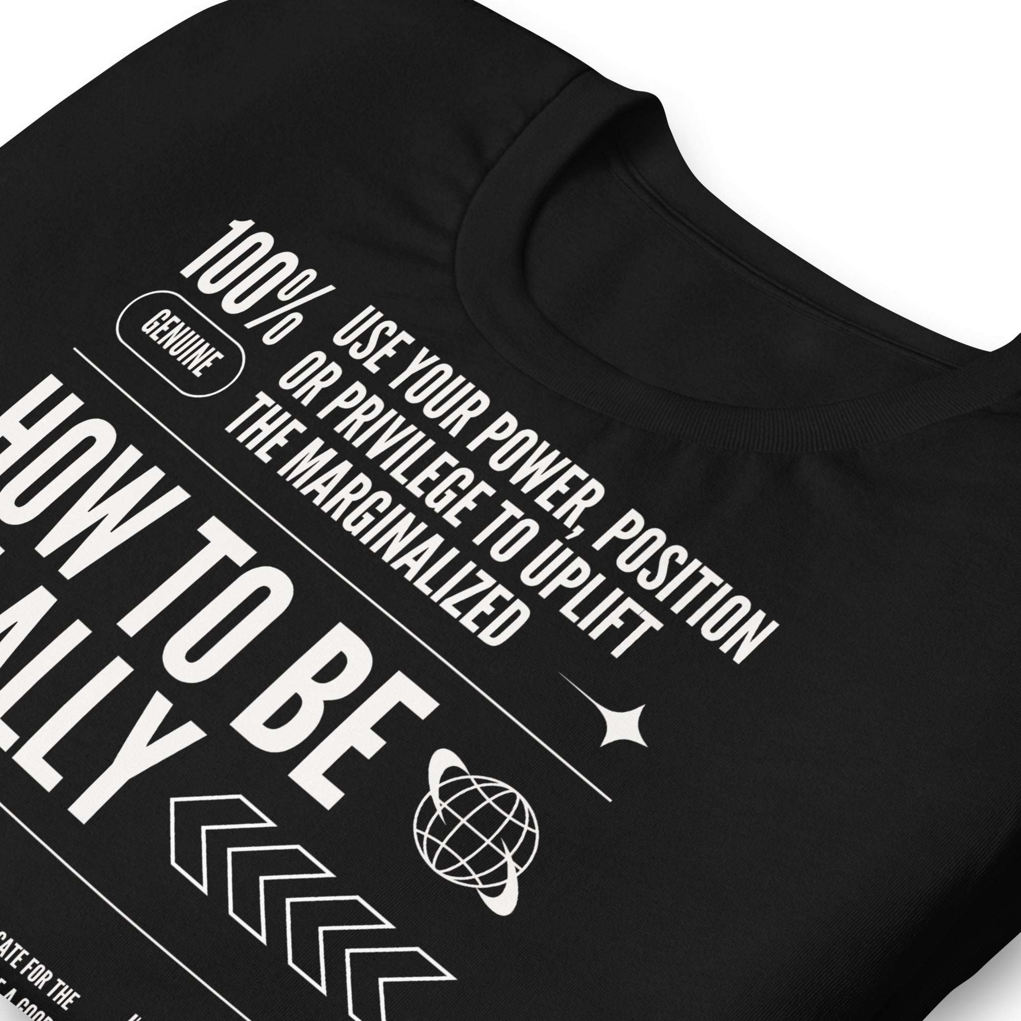 How to be an Ally Graphic Tee Pride Shirts for Allies Black Relaxed Fit T-Shirt Relaxed Fit T-Shirt