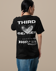 Third Gender Graphic Tee Streetwear Style Intersectional Pride T-Shirt Oversize Deep Drop Shoulder Tee - 190 GSM