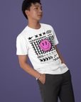 Camiseta con gráfico del orgullo gay chino Tongzhi en blanco, de gran tamaño y hombros caídos (190 g/m²)