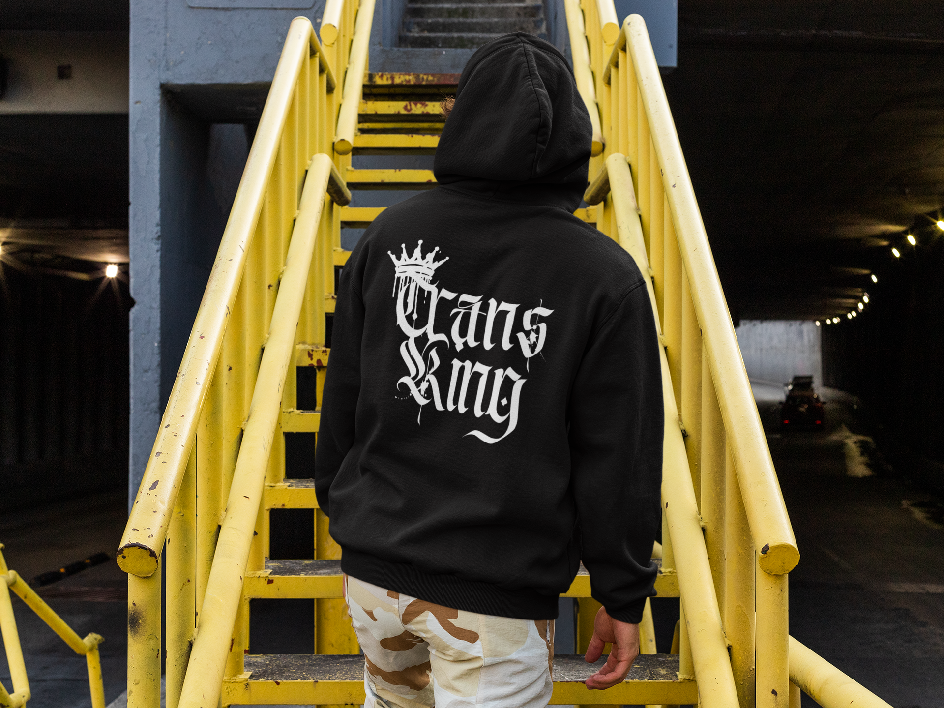 Trans King with a Crown Spray Paint Graffiti Style Hoodie Trans Pride Eco Raglan Hoodie Eco Raglan Hoodie