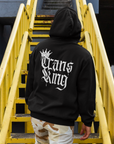 Trans King with a Crown Spray Paint Graffiti Style Hoodie Trans Pride Eco Raglan Hoodie Eco Raglan Hoodie