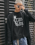 Trans King and Crown and Wednesday Font Black Relaxed Fit T-shirt Relaxed Fit T-Shirt