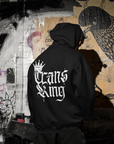 Trans King with a Crown Spray Paint Graffiti Style Hoodie Trans Pride Eco Raglan Hoodie Eco Raglan Hoodie