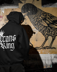 Trans King with a Crown Spray Paint Graffiti Style Hoodie Trans Pride Eco Raglan Hoodie Eco Raglan Hoodie