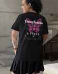 Camiseta gráfica transfemme Pride Gear estilo urbano en negro Camiseta de hombros caídos de gran tamaño - 190 GSM
