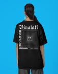 Unapologetically Binalaki Filipino Queer Pride Masculine Identity on Black Oversize Deep Drop Shoulder Tee Oversize Deep Drop Shoulder Tee - 190 GSM