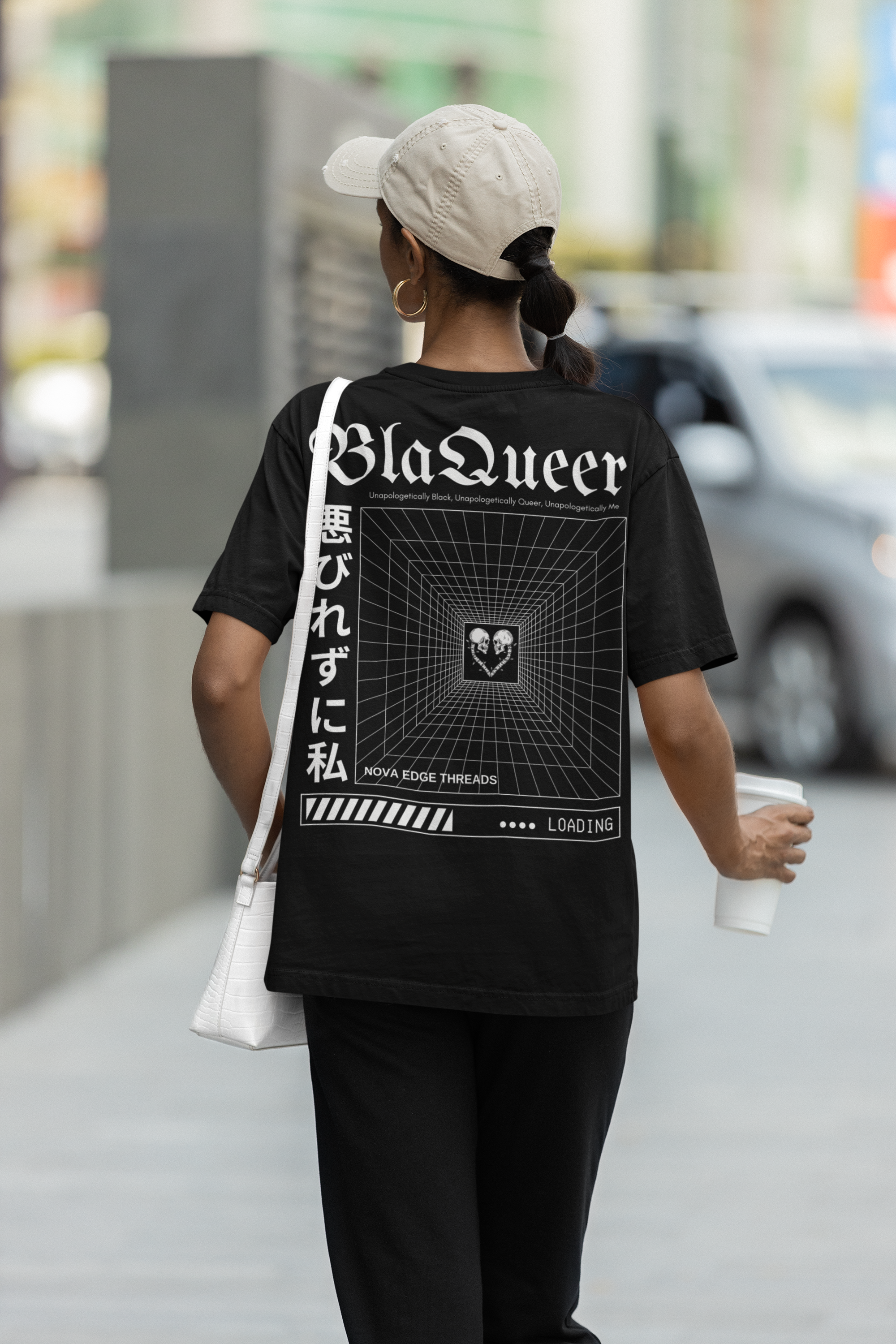 Unapologetically BlaQueer Graphic Tee Black Pride Shirt Acid Wash Oversize T-Shirt Acid Wash Oversize T-Shirt