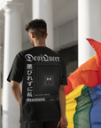 Unapologetically DesiQueer Graphic Tee Desi Pride Shirt Black Oversize Deep Drop Shoulder Tee Oversize Deep Drop Shoulder Tee - 190 GSM