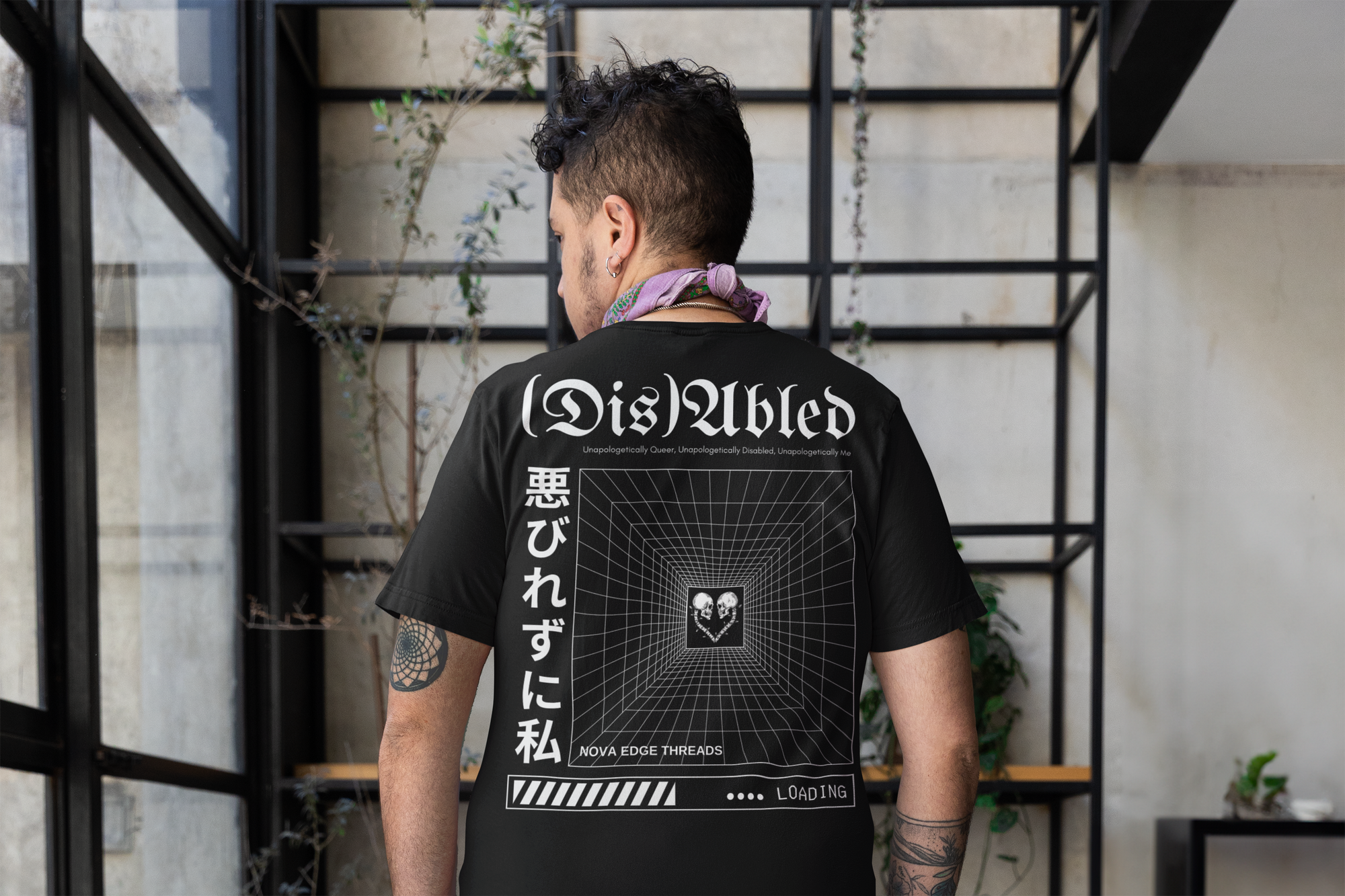 Unapologetically Disabled Graphic Tee Disability Pride Oversize Deep Drop Shoulder Tee Oversize Deep Drop Shoulder Tee - 190 GSM