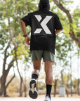 X Gender Graphic Tee Japanese Pride Black Oversize Deep Drop Shoulder Tee Oversize Deep Drop Shoulder Tee - 190 GSM