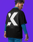 X Gender Graphic Tee Japanese Pride Black Oversize Deep Drop Shoulder Tee Oversize Deep Drop Shoulder Tee - 190 GSM