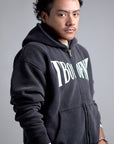 T Boy of NY Sweatshirt Boxing Aesthetic front of Zip-Through Boxy Fleece Hoodie Zip-Through Boxy Hoodie