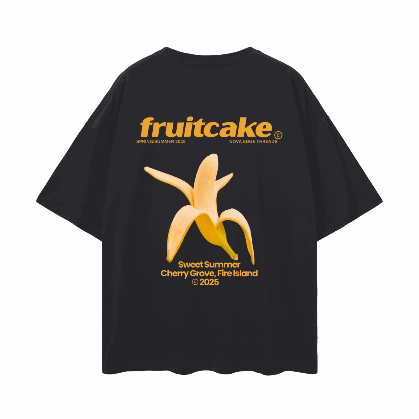 Fruitcake Gay Pride T-Shirt Banana Lover Typography Oversize Deep Drop Shoulder Tee Oversize Deep Drop Shoulder Tee - 190 GSM
