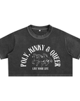 Poly, Kinky and Queer Pride Live your Life on front of Snow Washed Crop Top Snow Washed Crop Top