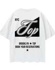 NYC Top Gay Pride on White Oversize Deep Drop Shoulder Tee Oversize Deep Drop Shoulder Tee - 190 GSM