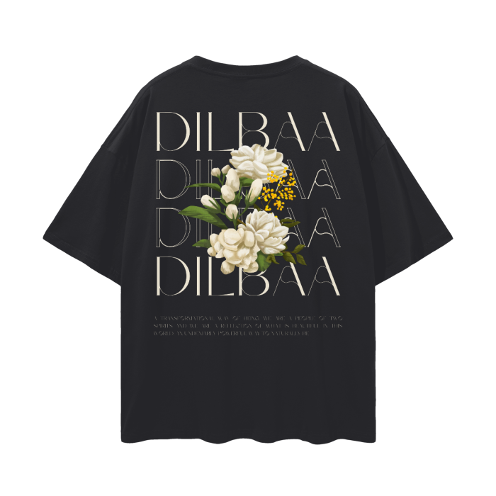 Dilbaa Navajo Nation Pride Two Spirit Vintage Graphic Tee on Black Oversize Deep Drop Shoulder Tee Oversize Deep Drop Shoulder Tee - 190 GSM