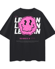 Lesbian Pride T-Shirt Streetwear Inspired Black Pink Oversize Deep Drop Shoulder Tee Oversize Deep Drop Shoulder Tee - 190 GSM