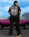 Gender Outlaw Mad Rabbit Graphic T-Shirt Streetwear Style Black Oversize Deep Drop Shoulder Tee Oversize Deep Drop Shoulder Tee - 190 GSM