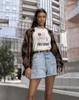 Two Spirit Pride Shirt Turtle Island on front of White Relaxed Fit Sleeveless Tank Top Relaxed Fit Sleeveless Tank Top